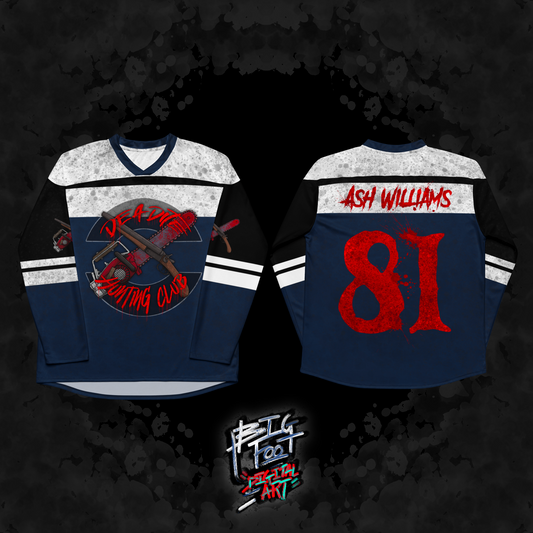 Deadite hunting club- Recycled hockey fan jersey